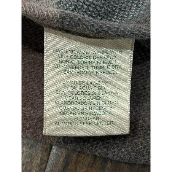 Vintage St Johns Bay Plaid Button Up Heavyweight Flannel Shirt Front Pocket SZ L - Picture 7 of 9